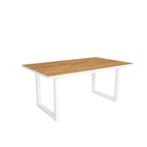 Esstische, 8 gäste, 167x90x75cm, Robust und stabil, Eiche und weiß, Industrielles Stil