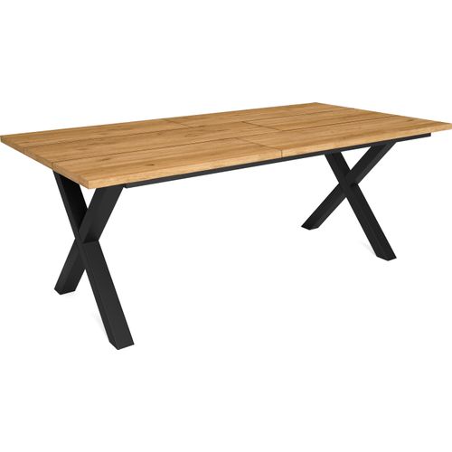 Esstische, 10 gäste, 194x90x75cm, Robust und stabil, Eiche, Industrielles Stil