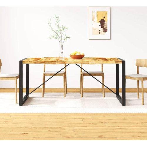 The Living Store Esszimmertisch Raues Mangoholz Massiv 180 cm Image