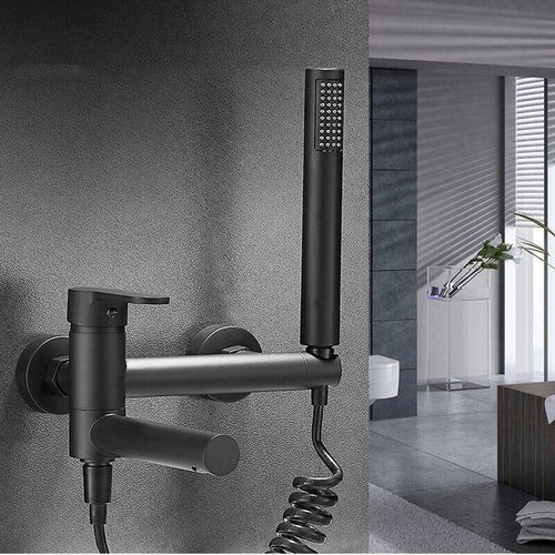 Schwarz Badewannen Wasserhahn, Duschset, Dusch Wasserhahn