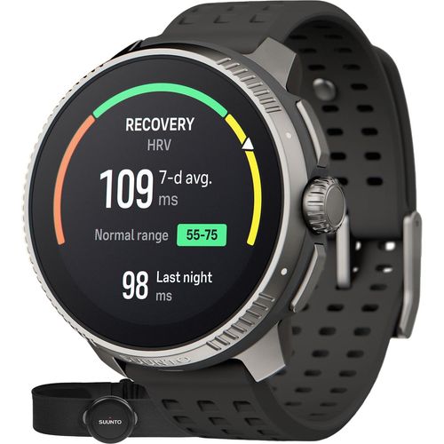 Suunto Sportuhr Suunto Race Titanium Charcoal + HR Armband Herren/Frauen Suunto-SS050932000HR