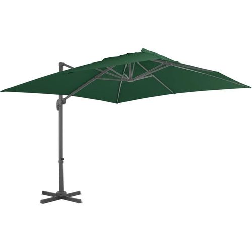 Ampelschirm mit Aluminium-Mast 400 x 300 cm Grün , Markisen Design 2024