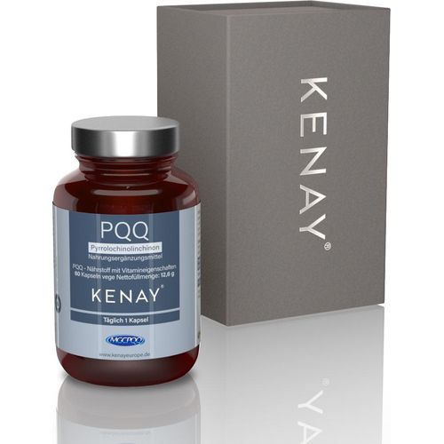 PQQ Pyrrolochinolinchinon 20mg 60 Kapseln vegan mit einem leuchtendem Etikett und Geschenkverpackung KENAY®