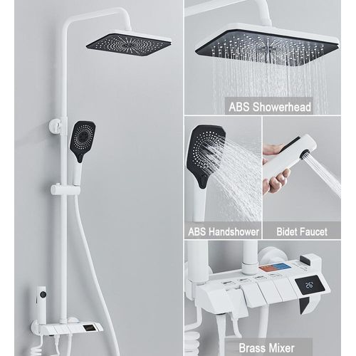 Digitale Bad Dusche Wasserhahn Regen Dusche System 4-Wege-Badezimmer Armaturen Kit Dusche Säule
