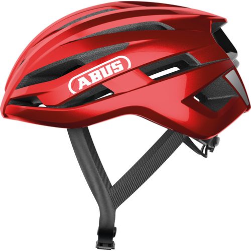 ABUS Rennradhelm StormChaser ACE - leichter Fahrradhelm für Radrennen, Gravelbike-Touren und Cyclocross - für Damen und Herren - Größe L, Rot