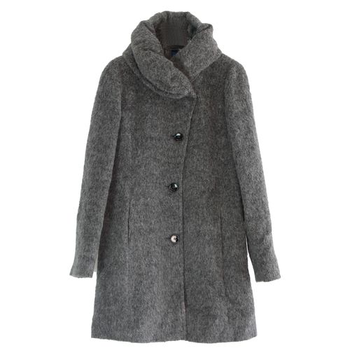 Gil Bret Damen Jacke Mantel Dufflecoat Winterjacke Langjacke Langmantel Alpaka Grösse 38 Farbe Grau