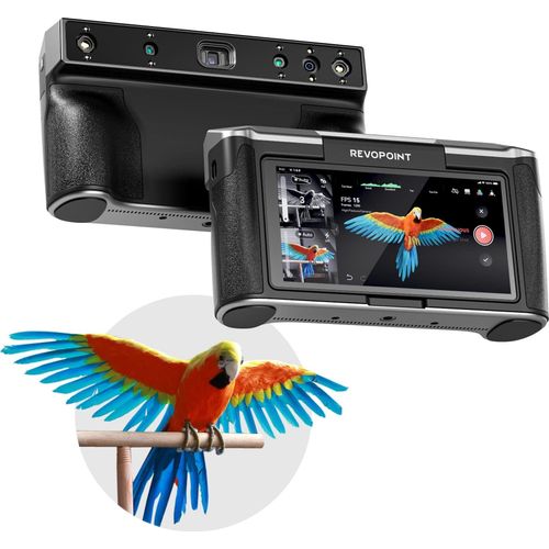 Revopoint MIRACO PRO: 3D Scanner mit 180°Flip Screen–Präzision von 0,02 mm, schnelles Scannen mit 15 fps, geeignet für kleine und große Objekte(32 GB)
