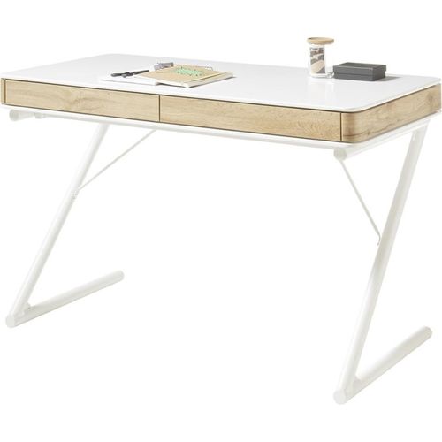 Schreibtisch ></noscript>BUKAREST< in weiß, MDF - 120x75x60cm (BxHxT)