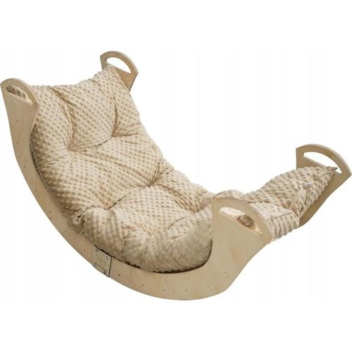 Skyline Holz Kletterbogen Klettergerüste Kletterdreieck Baby Kletterwippe Holzbogen für Kinder Montessori Lack Klappbar, mod.C, 85x43x42cm, Beige