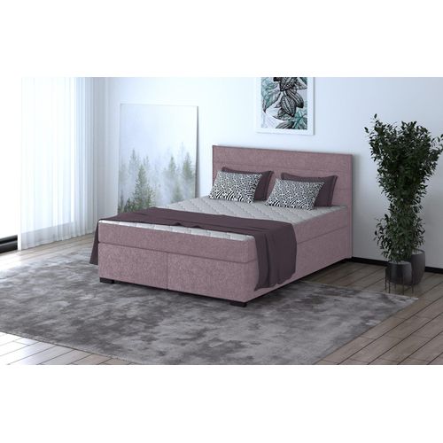 Boxspringbett - MAURO 140x200cm Bett mit Stauraum Schlafzimmer Ehebett (Pink - Matana 14)