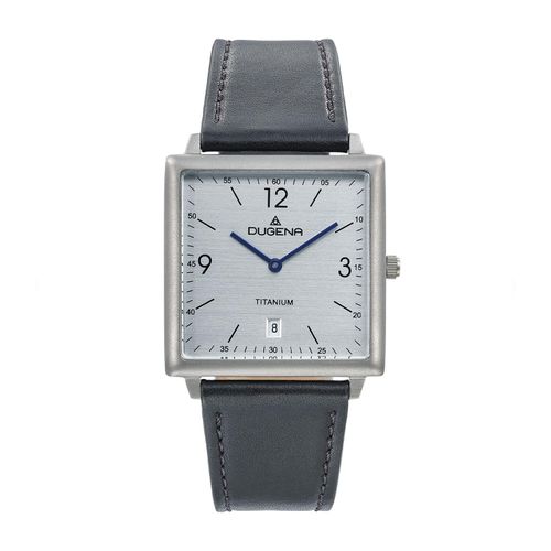 Dugena 4461140 Uhr Mannheim Titan mit Lederband Schwarz