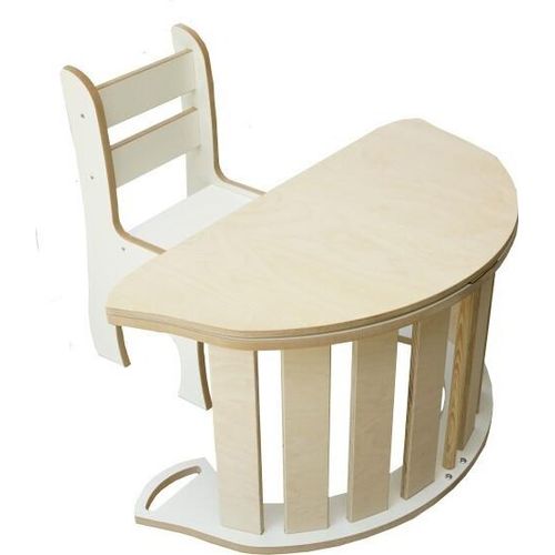 Skyline Kletterbogen Klettergerüste Kletterdreieck Baby Kletterwippe Holzbogen für Kinder Montessori Lack Klappbar Tisch, mod.C, 98x46x49cm, Weiß