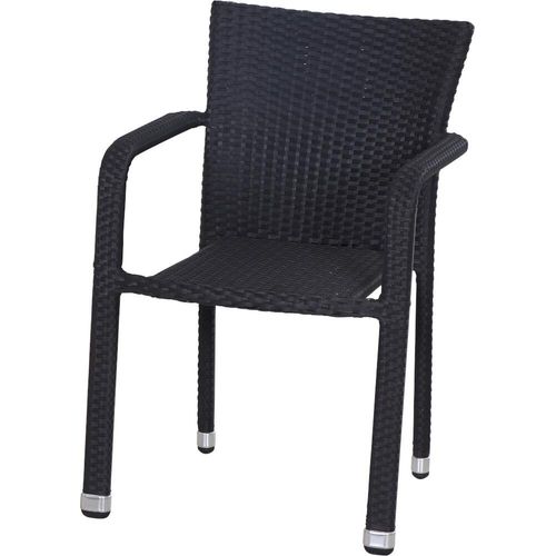 Gartenstuhl ></noscript>Minas< in schwarz - 60x83x56 (BxHxT)