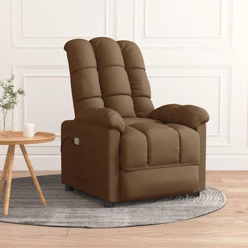Möbel Massagesessel Braun Stoff - Massagesessel 342737