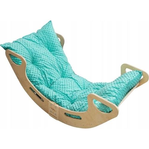 Skyline Holz Kletterbogen Klettergerüste Kletterdreieck Baby Kletterwippe Holzbogen für Kinder Montessori Lack Klappbar, mod.A, 110x51x48cm, Minze