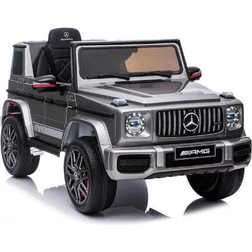 Elektro Kinderauto Mercedes G63 AMG Silber LED+Audio+FB