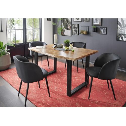Essgruppe >9200-05.38< in Akazienholz, Massivholz - 140x78x90cm (BxHxT)