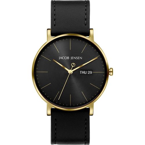 Jacob Jensen 32165 Uhr Herren, Titan Gold plattiert,