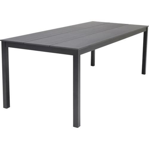 Gartentisch GARDEN PLACE Lili 206 x 89 x 75 cm anthrazit, mit Tischplatte aus Holz, pulverbeschichtetes Aluminiumgestell, bis zu 8 Sitzplätze