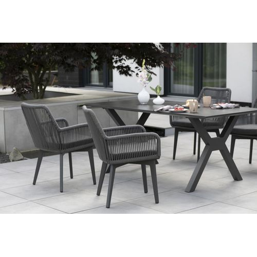 Gartenmöbelset Diningsessel Marbella mit Tisch Granada 200 x 90 cm