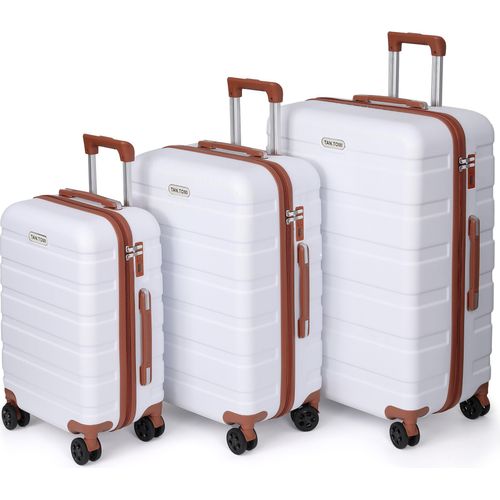 Mofut Kofferset 3tlg, M-L-XL, Trolley Koffer Reisekofferset, Gepäck Rollkoffer, 4 Rollen, ABS-Hartschale, Teleskopgriff