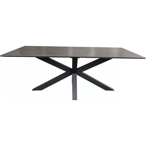 Tisch Almeria 200x90cm light grey Aluminium