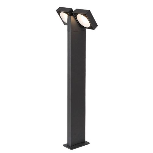 Wegeleuchte TELDE LED 14W 3000K IP54 Aluminium anthrazit, Glas transparent H:75cm B:25.5cm