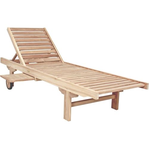 Gartenliege ></noscript>Solo< in Braun aus Teak B-grade unbehandelt - 35cm (H)