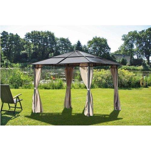 Pavillon ></noscript>Napa< in anthrazit/cremebraun - 295x295x275 (LxBxH)