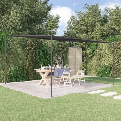 Pavillon Anthrazit 4x4 m 180 g/m² Stoff und Stahl 362465