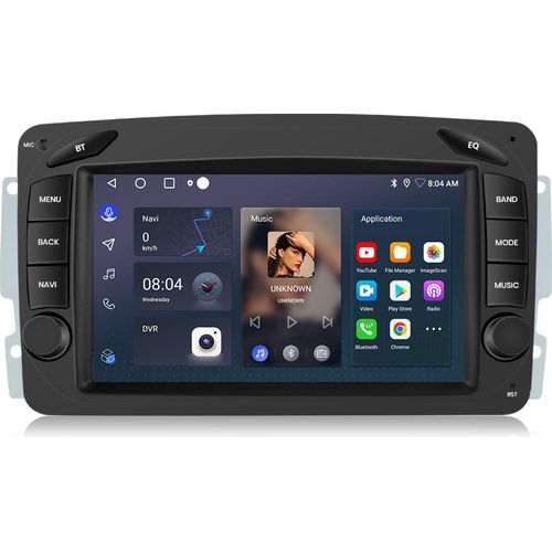 Einbau-Navigationsgeräte, autoradio, 2+32G, für Mercedes Benz C-Klasse W209 wifi, BT, SWC, android12, 7zoll, DAB+, gps navi
