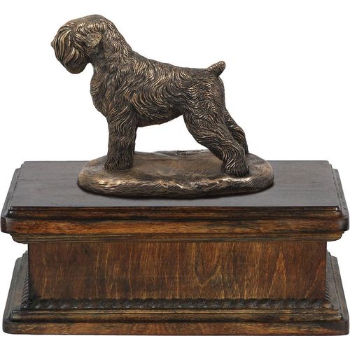 Russischer Schwarzer Terrier, Russkiy Tchiorny Terrier - Hund Ascheurne, klassische Urne mit Statue, elegante Urne mit Hund von der Marke Art-Dog