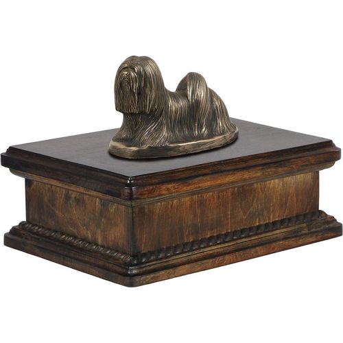 Polnischer Niederungshütehund, PON - Hund Ascheurne, klassische Urne mit Statue, elegante Urne mit Hund von der Marke Art-Dog