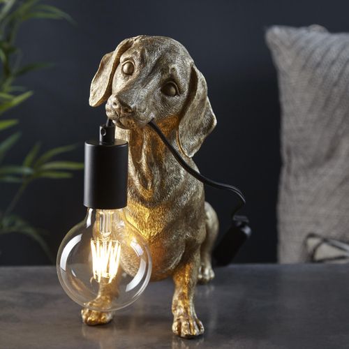 Tischleuchte Dachshund | 1-flammig | 10W E27 | Polyresin/Metall
