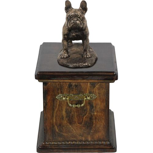 Französische Bulldogge I - Eine Urne für die Asche eines Hundes, eine Urne mit einer Statue, eine personalisierte Hundeurne von der Marke Art-Dog.
