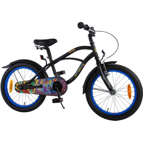 TPFSports Batman Kinderfahrrad - Jungen - 18 Zoll - Rücktritt + Handbremse - Schwarz