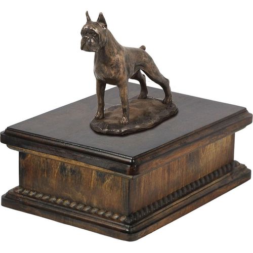Boxer, Deutscher Boxer II - Hund Ascheurne, klassische Urne mit Statue, elegante Urne mit Hund von der Marke Art-Dog
