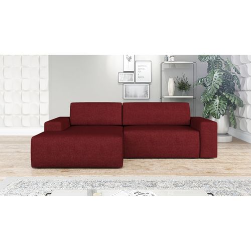 Ecksofa TOTI mit Schlaffunktion. Farbe: Rotwein 9.