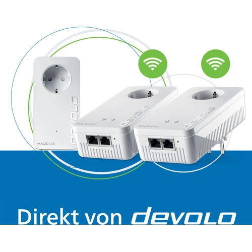 devolo Magic 2 WiFi next Powerline Mesh WLAN Verstärker 3x Adapter