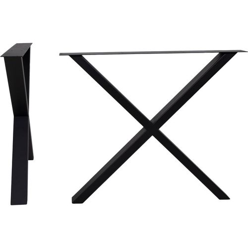 Tischbein ></noscript>Nimes< in Schwarz, Metall - 8x72x86cm (BxHxT)