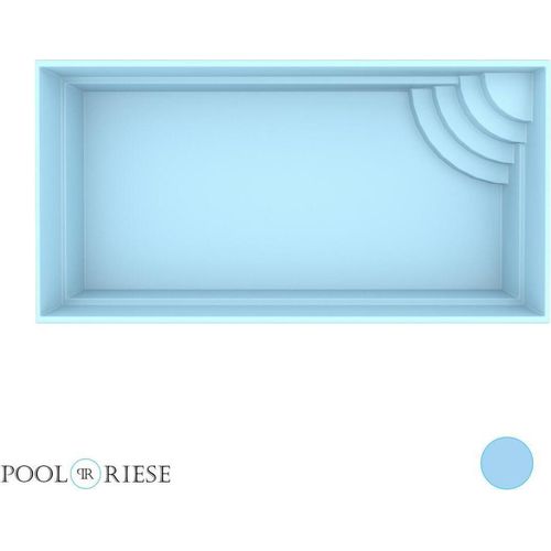 Poolriese GFK-Pool Asti 6,00 m x 3,00 m x 1,50 m blau