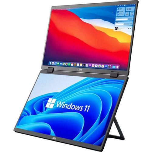 Lipa HDR-72 Dual Portable Monitor Full HD - Tragbarer monitor - Ultrawide Monitor - Faltbarer Monitor - Externer Bildschirm - Auch Windows und MacOS