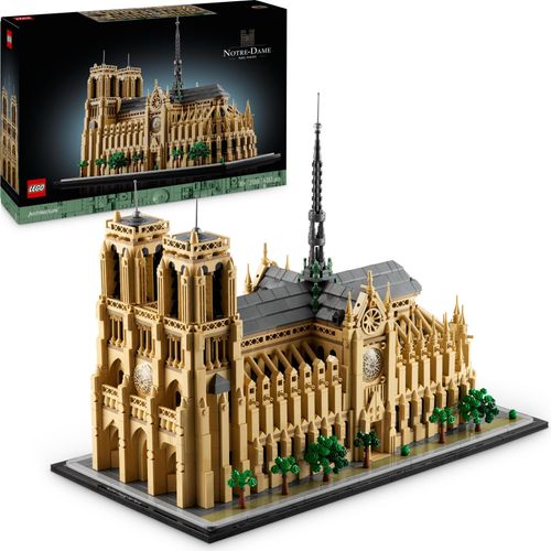 LEGO Architecture Notre-Dame de Paris, Sammlerstück für Erwachsene, Souvenir aus Frankreich, Geschenk für Globetrotter und alle Geschichts- und Kunstbegeisterten, architektonische Modellbausätze 21061