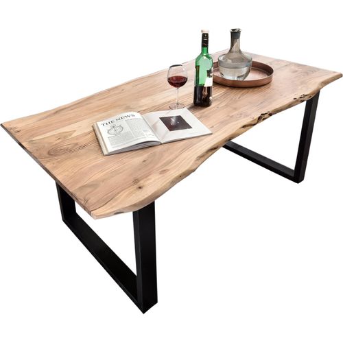 Tisch 240x100 Akazie Stahl Holztisch Esstisch Speisetisch Küchentisch Esszimmer