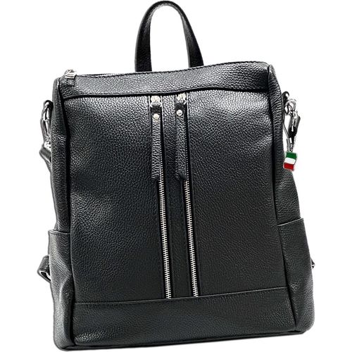 Florence Reißverschluss Cityrucksack schwarz Leder ORF100S