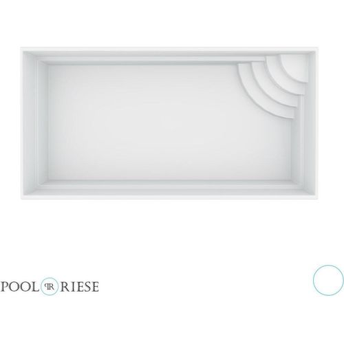 Poolriese GFK-Pool Asti 6,00 m x 3,00 m x 1,50 m weiß