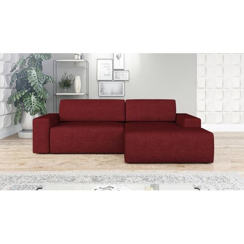 Ecksofa TOTI mit Schlaffunktion. Farbe: Rotwein 9.
