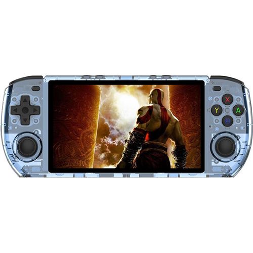 powkiddy RGB10 max3 Handheld-Spielekonsole, tragbare Spielekonsole, 5,0-Zoll-Bildschirm, 1280 x 720 Auflösung, 16 GB + 256 GB, blau