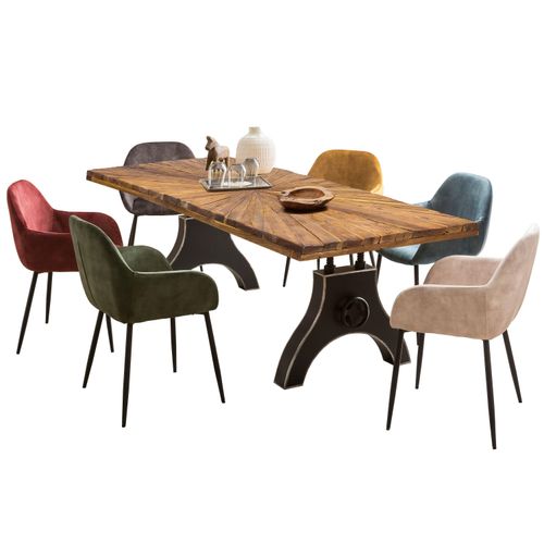 Tisch 200x100 Teak Holztisch Esstisch Küchentisch Wohnzimmertisch Speisetisch