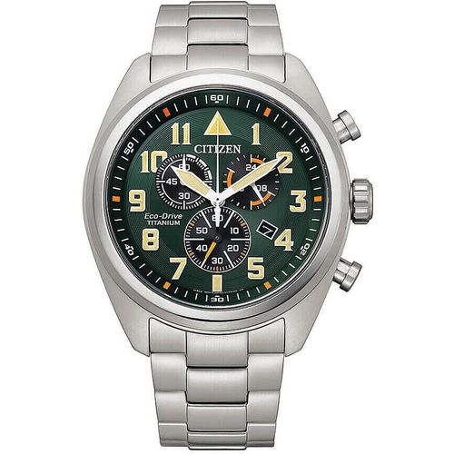 Chronograph Citizen Versilbert/Stahl Kollektion Supertitanio - mann